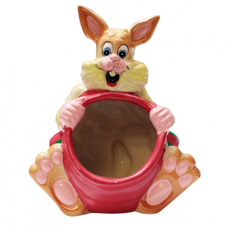 Le lapin malicieux en porcelaine brillantes pour offrir des bonbons ou des chocolats