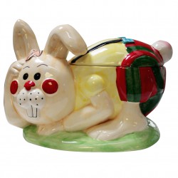Lapin des Titous - Jeannot lapin en porcelaine brillante peinte à la main