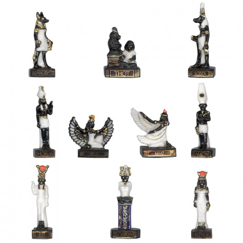 Mythologie Égyptienne or - Série complète de 10 fèves or, brillantes - Année 2008