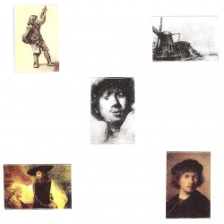 Les œuvres de Rembrandt - Série complète de 5 fèves brillantes - Année 2007