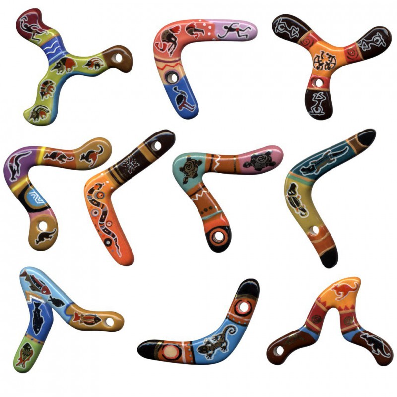 Boomerangs - Série complète de 10 fèves brillantes - Année 2012