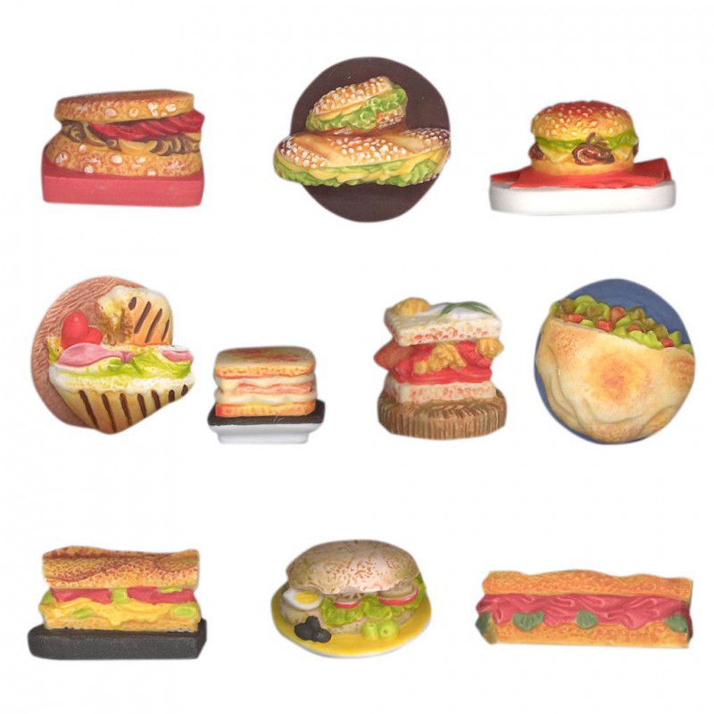 Sandwich au menu - Série complète de 10 fèves mates - Année 2013