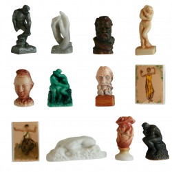 Auguste Rodin - Série complète de 12 fèves mates - Année 2016