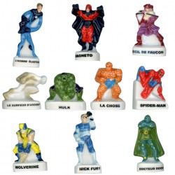 Marvel héros de toujours - Série complète de 10 fèves Brillantes - Année 2012