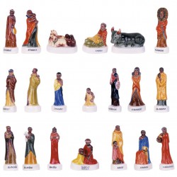 Crèche Maasaï - Série complète de 20 fèves brillantes - Année 2003