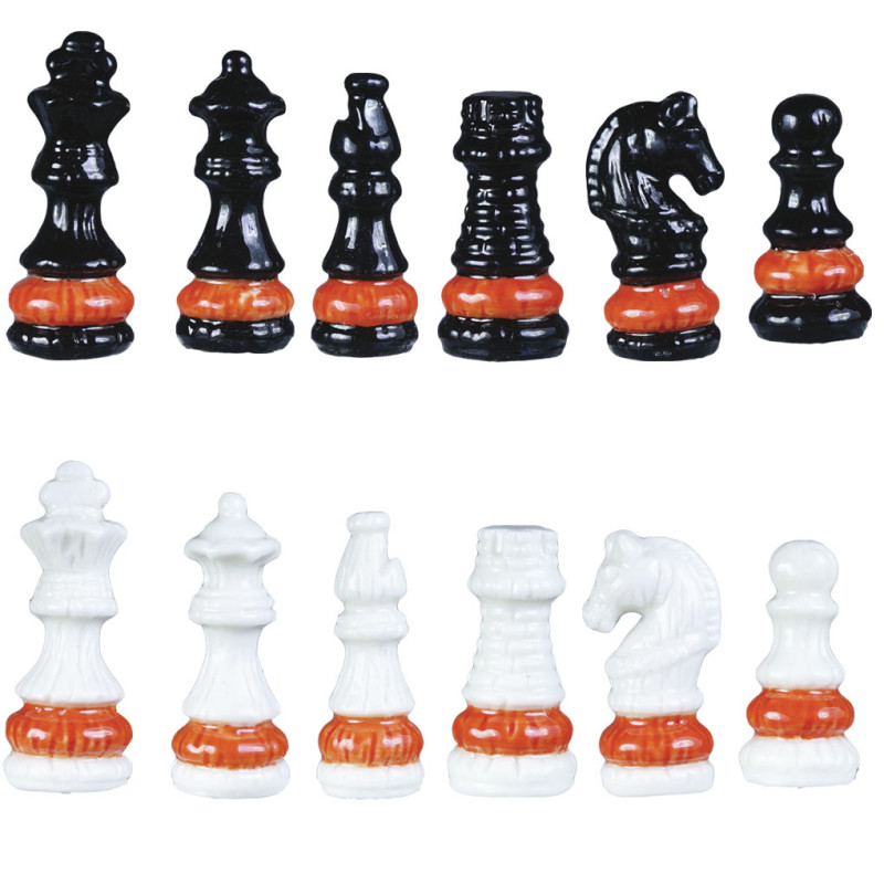 Jeu d'échec rouge noir et blanc